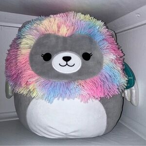 SqUiShMaLLow LEONORI 11in plush Flying Fairy Lion RaiNbOw mane sparkly wings NWT